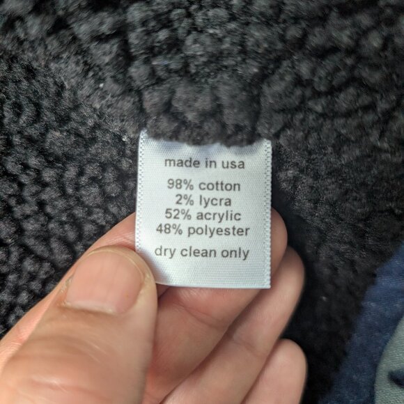 Boy + Girl Made in USA Boy Size 2 (fits larger) Sherpa lined Camo Denim Jacket - Picture 6 of 8